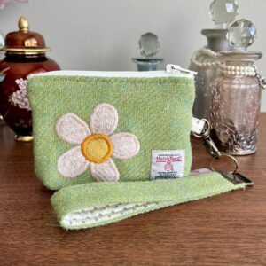 Harris Tweed Small Zip Purse with Detachable Wrist Keychain