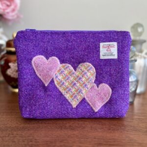 Harris Tweed Zipped Make-up Bag / Pouch